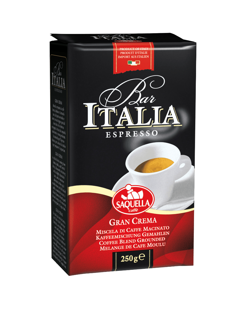 Saquella Bar Italia Gran Crema Ground Caffe - Bags-0