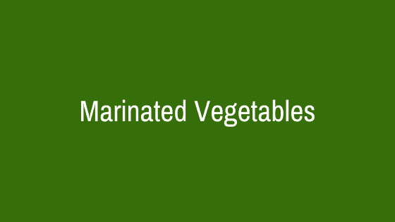 Preserved Vegetables