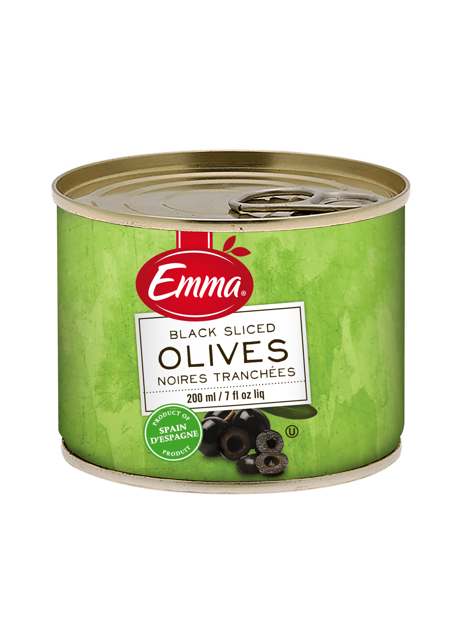 Emma Black Sliced Olives 7 Oz